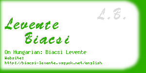 levente biacsi business card